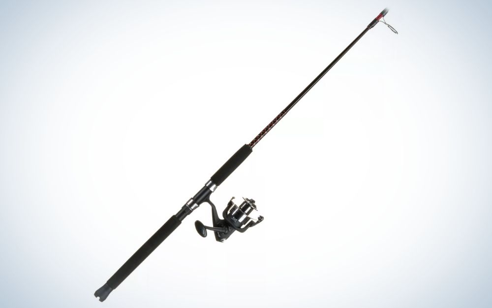 Black spinning rod and reel combo