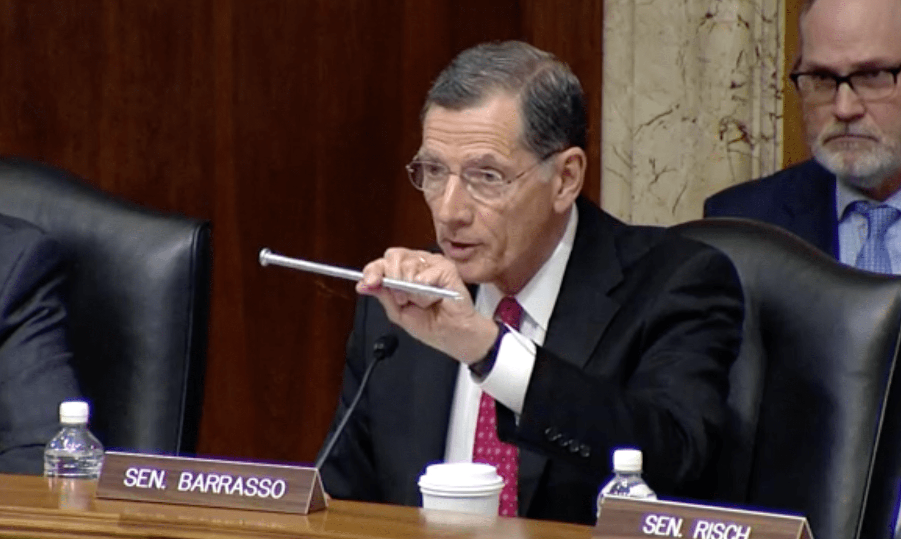 Sen. John Barrasso makes his opening remarks about Tracy Stone-Manning's involvement in a tree-spiking incident.
