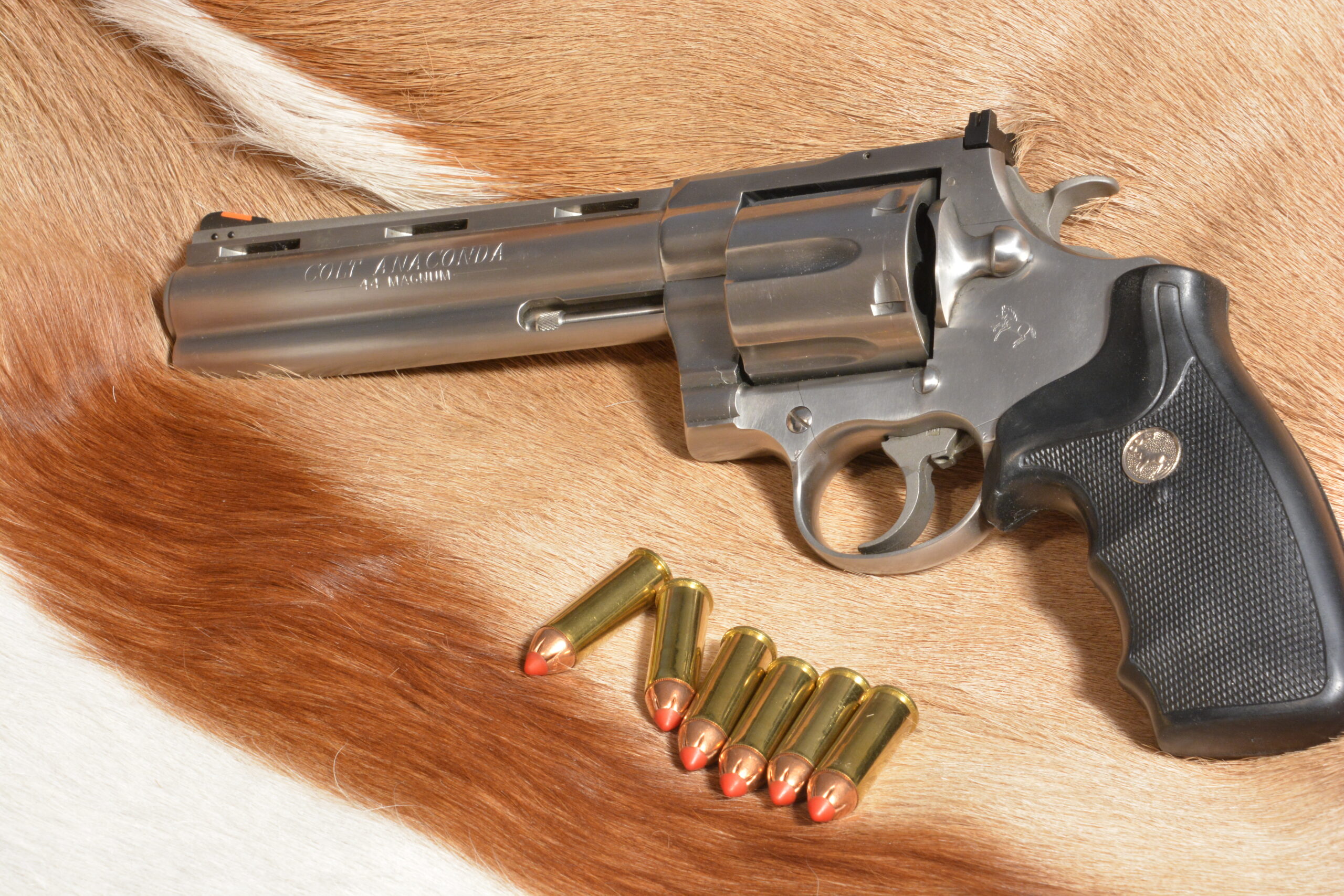 Colt Anaconda in .44 Magnum is our pick for best revolver.