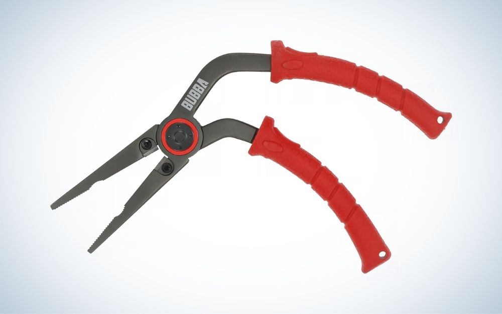 Bubba pistol grip pliers is our pick for best fishing pliers.