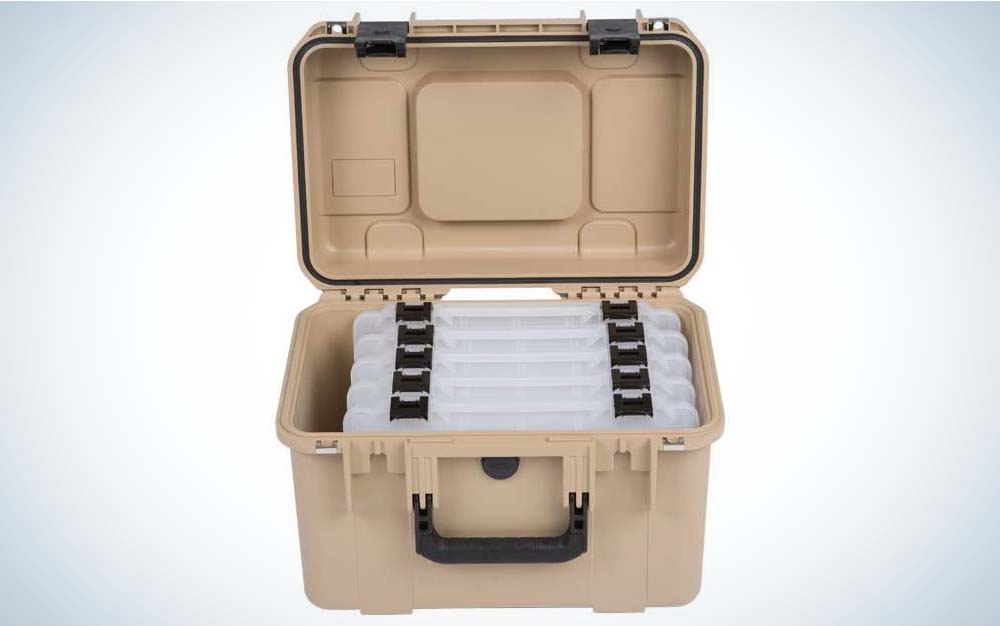 SKB is our pick for the best tackle boxes that waterproof.