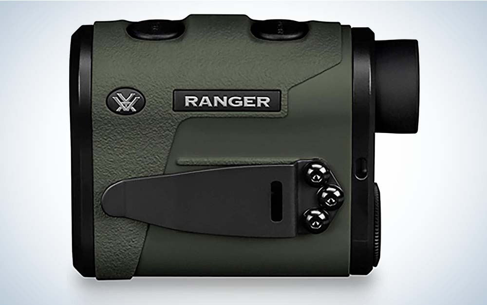 A green Vortex Ranger 1800 rangefinder