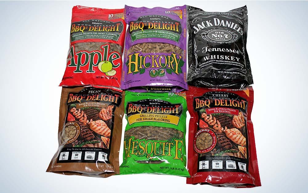 Six bags of assorted BBQr’s Delight Wood Smoking Pellets