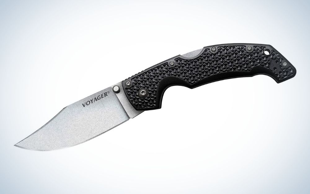 Cold Steel Large Voyager Plain Edge is the best multipurpose skinning knife.