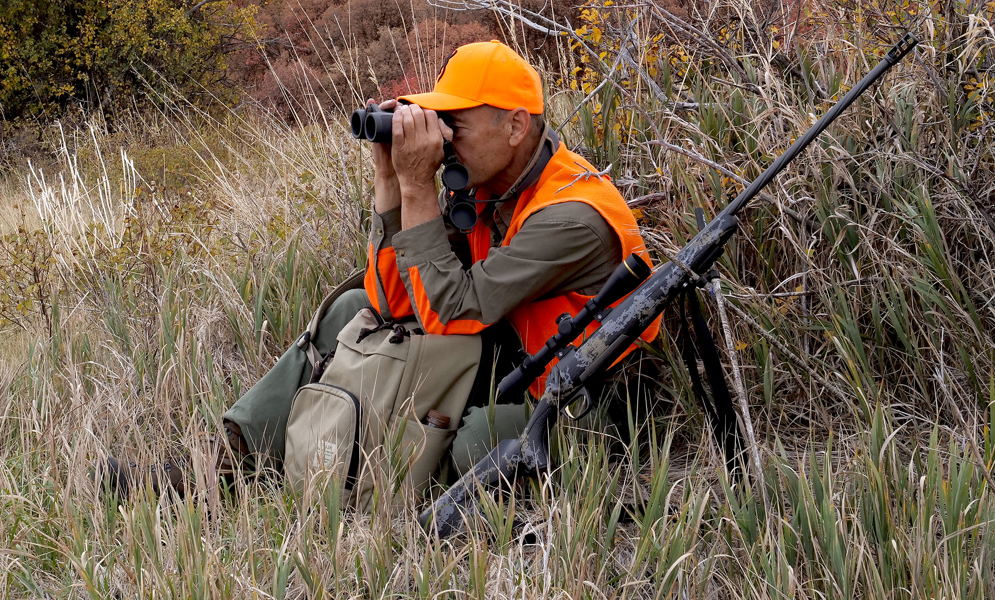 The author with his Browning X-Bolt Mountain Pro, ready to hunt. Here's how to setup your western big-game rifle.