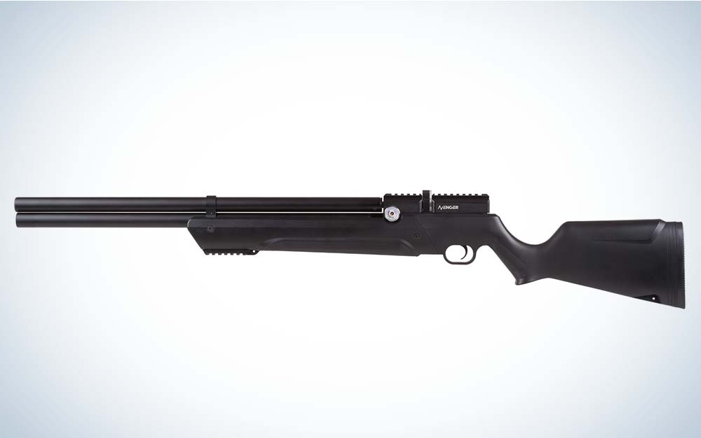 A black air rifle