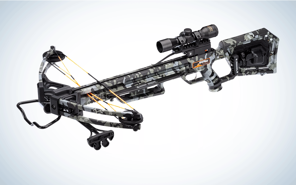 A camouflage crossbow