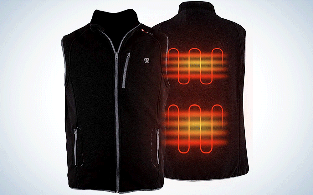 A black heated vest