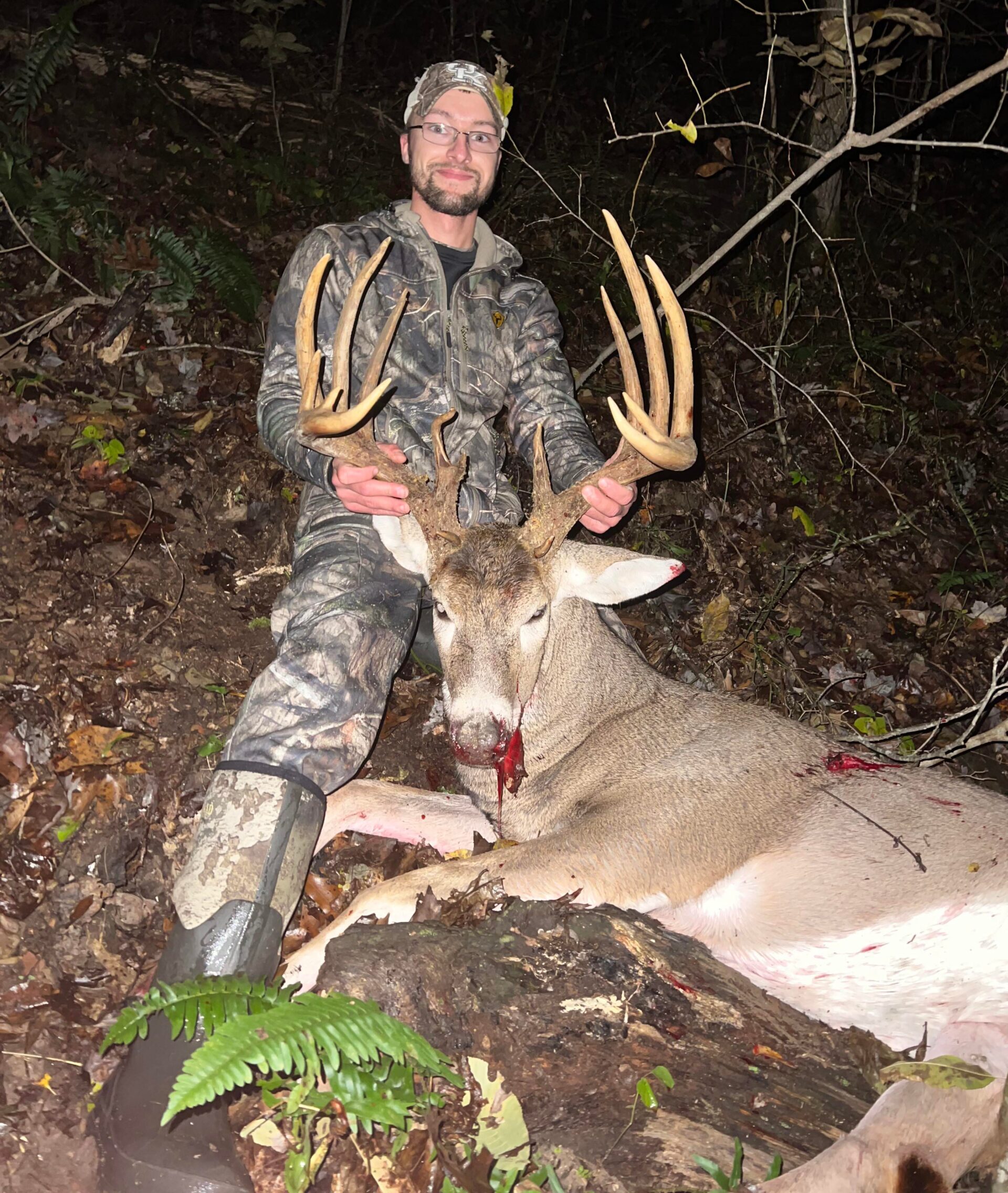 Bryan Stamper with a giant Kentucky buck.