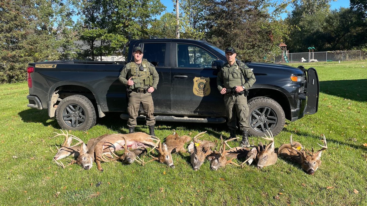 Michigan DNR recovered nine poached bucks from a rural barn.