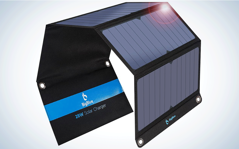 A five-panel solar charger