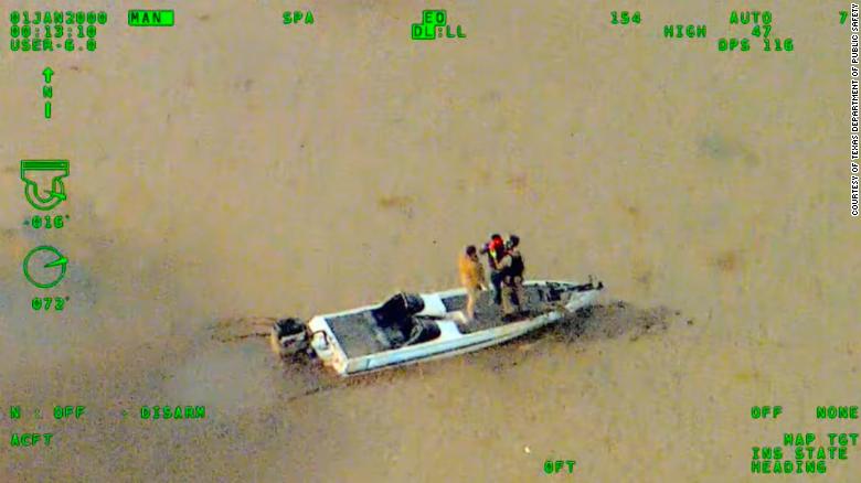San Antonio Police Department rescued two stranded Texas fishermen.