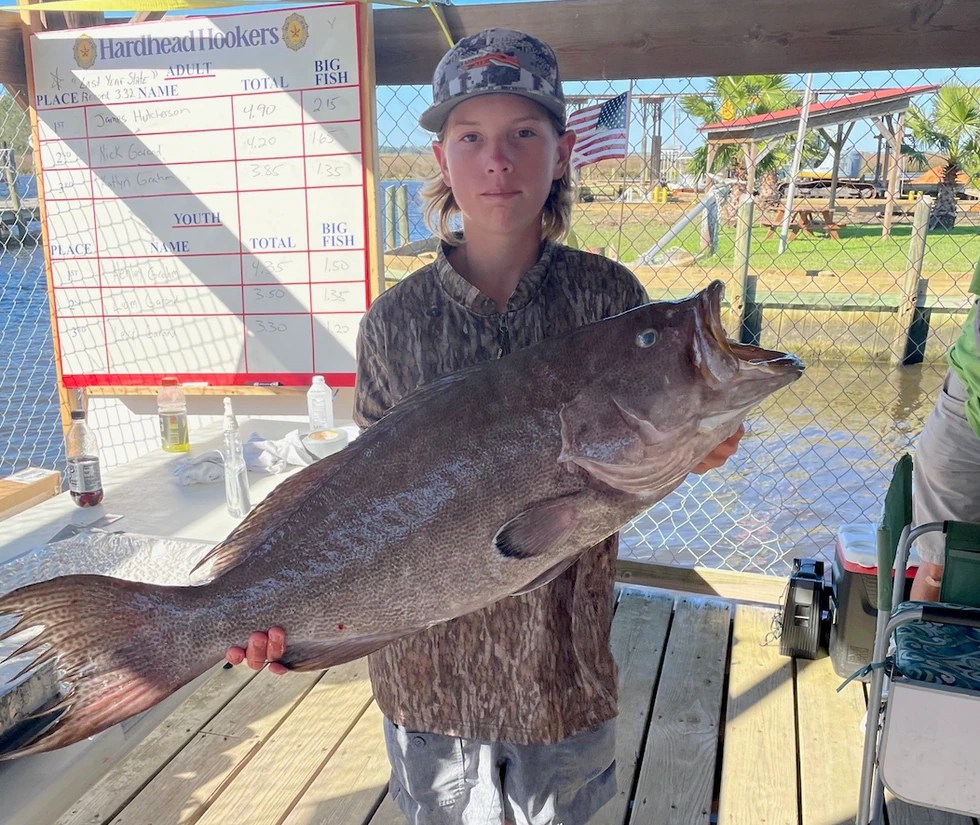 This scamp grouper is about 10 pounds off the all-tackle record, but a great fish nonetheless. 