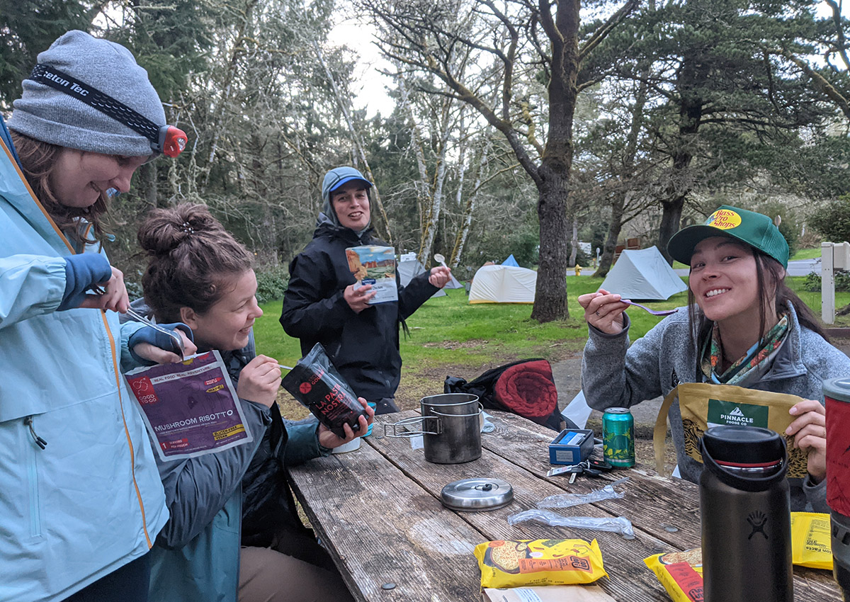 Four testers eat some of the best backpacking food.