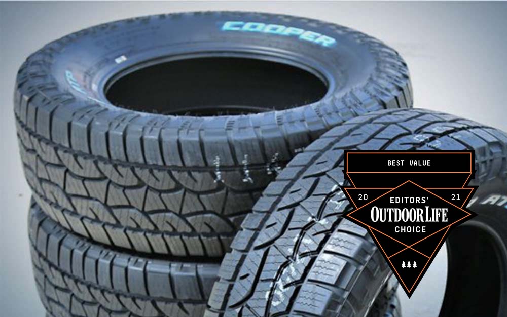 A stack of three of a best all-terrain tire
