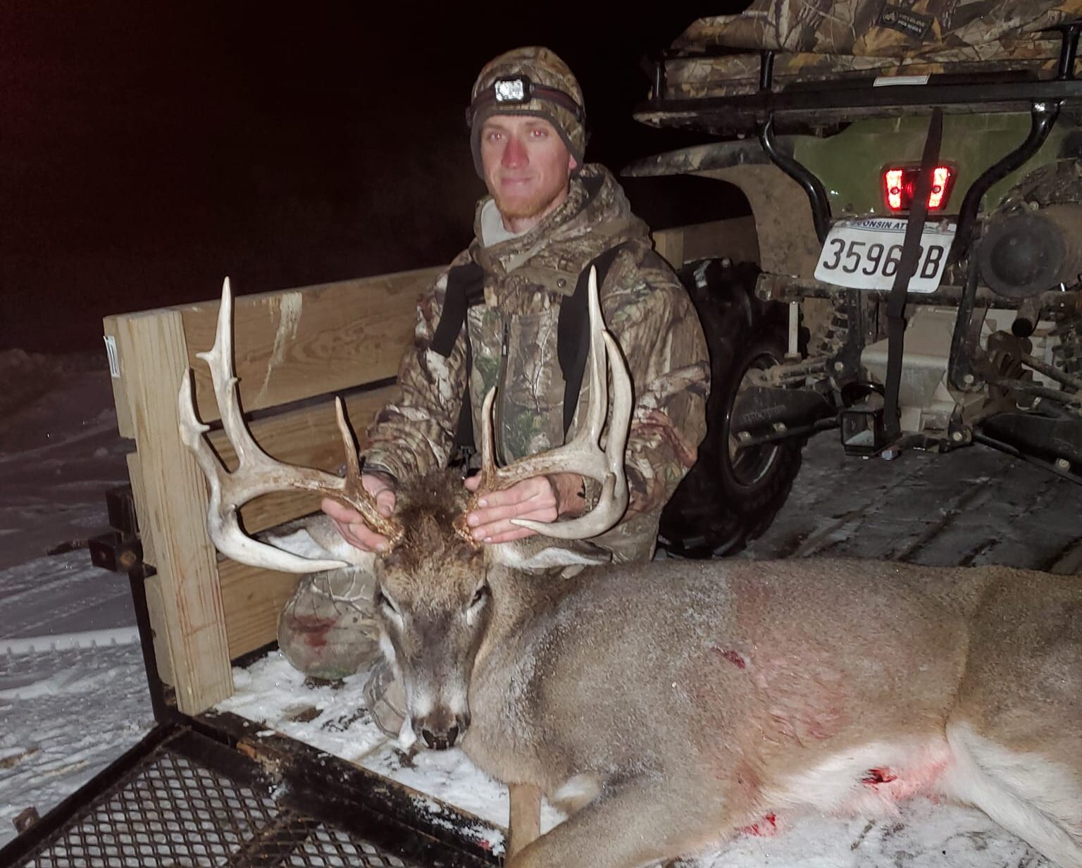 Marvin Borntrager with his awesome late-season Wisconsin buck. 