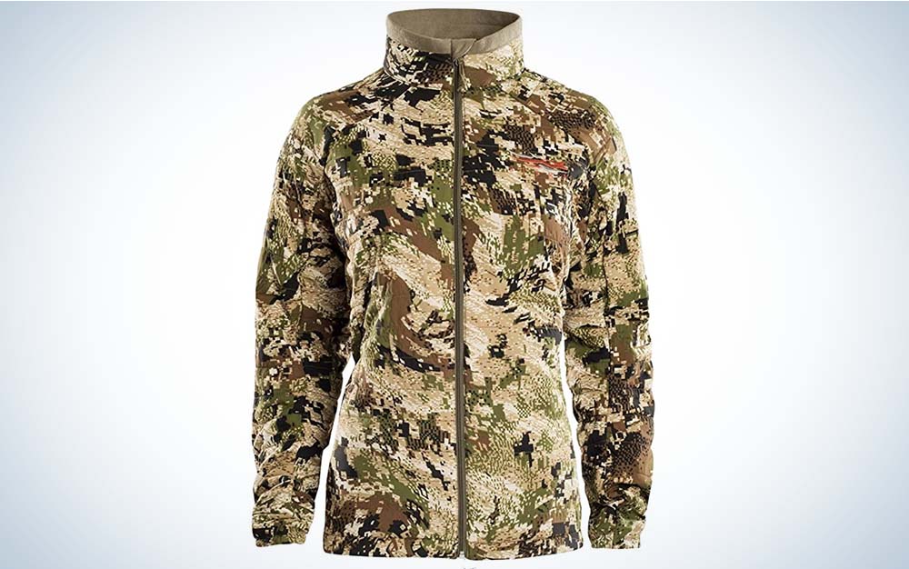 A camo zip-up jacket that's the best mid-weight women's hunting jacket