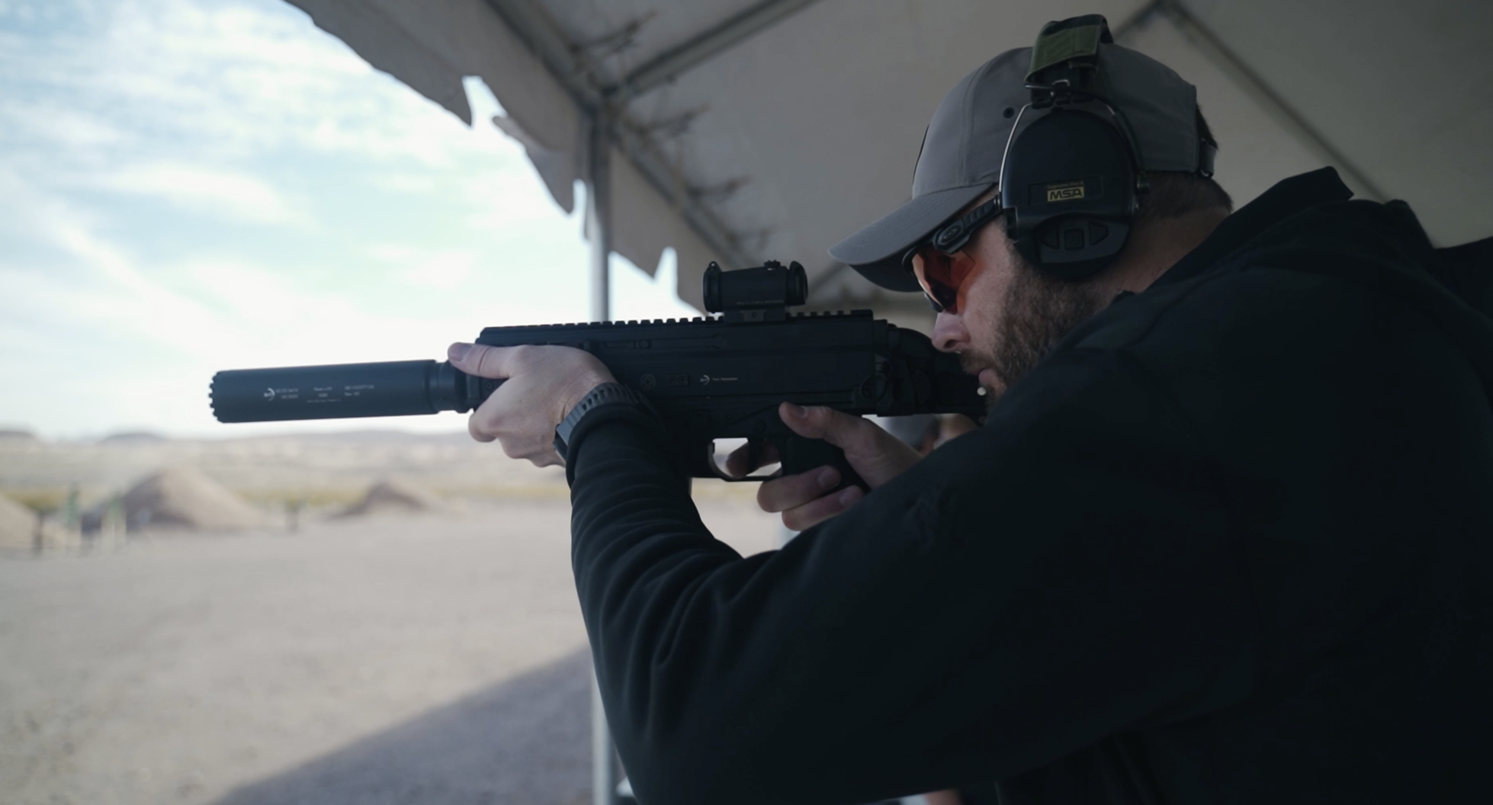 The B&T RBS-9 SQD Suppressor is easy to attach and detach.