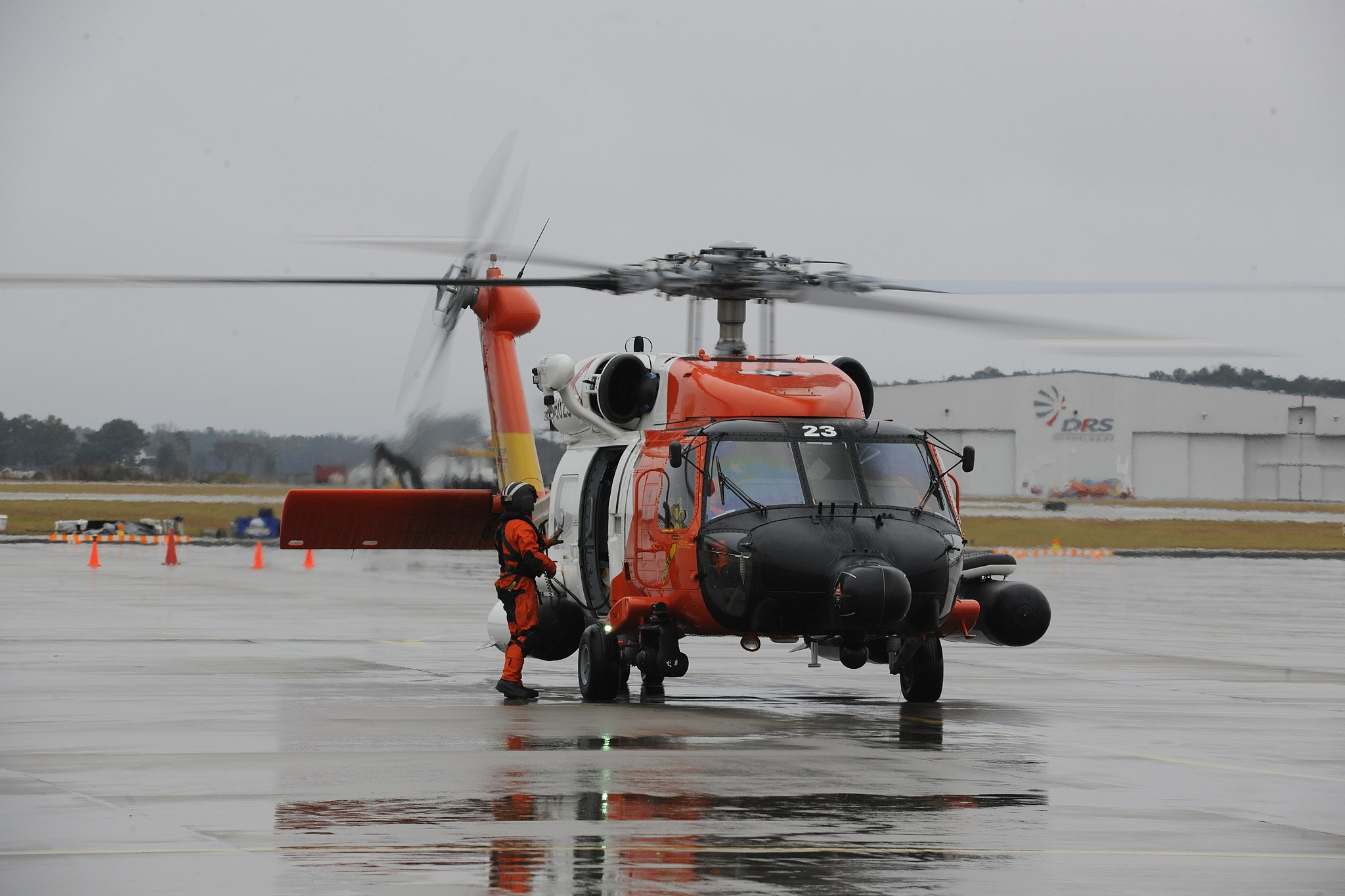 USCG helicopter on tarmac