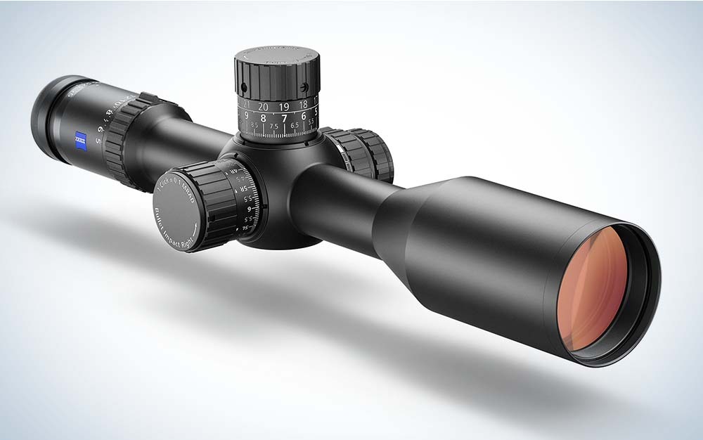 Black, high powered hunting scope