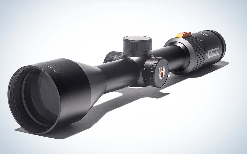 Black rifle scope with side focus