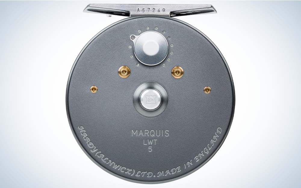 Old school silver Hardy Marquis fly reel
