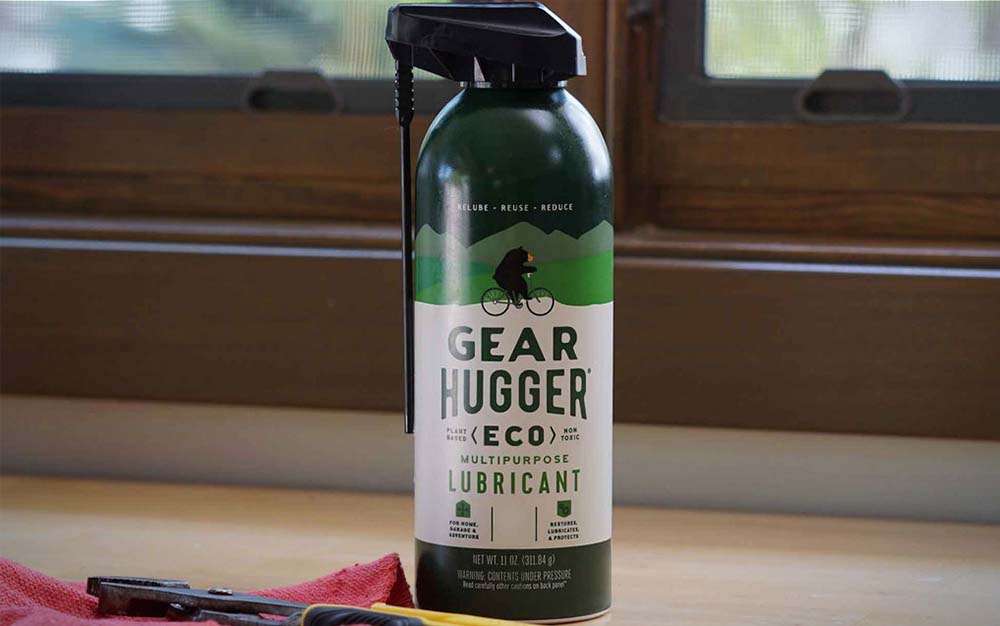 A green bottle of gear lubricant