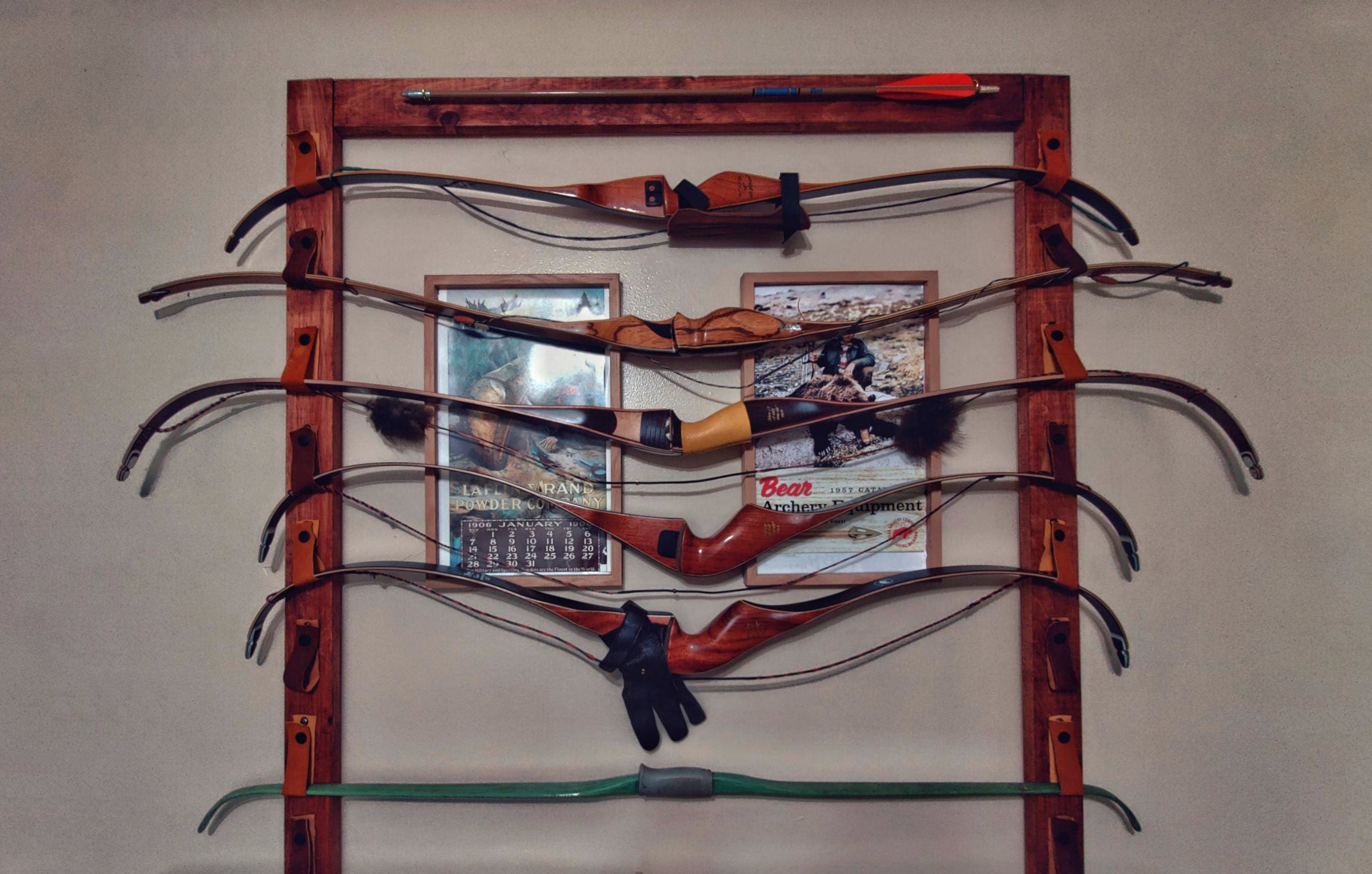 The author's finished bow rack.