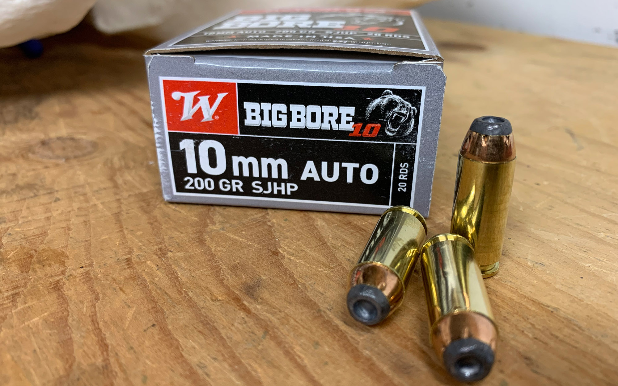 The Winchester Big Bore 10 200-grain SJHP is one of the best 10mm ammunitions for hunting.