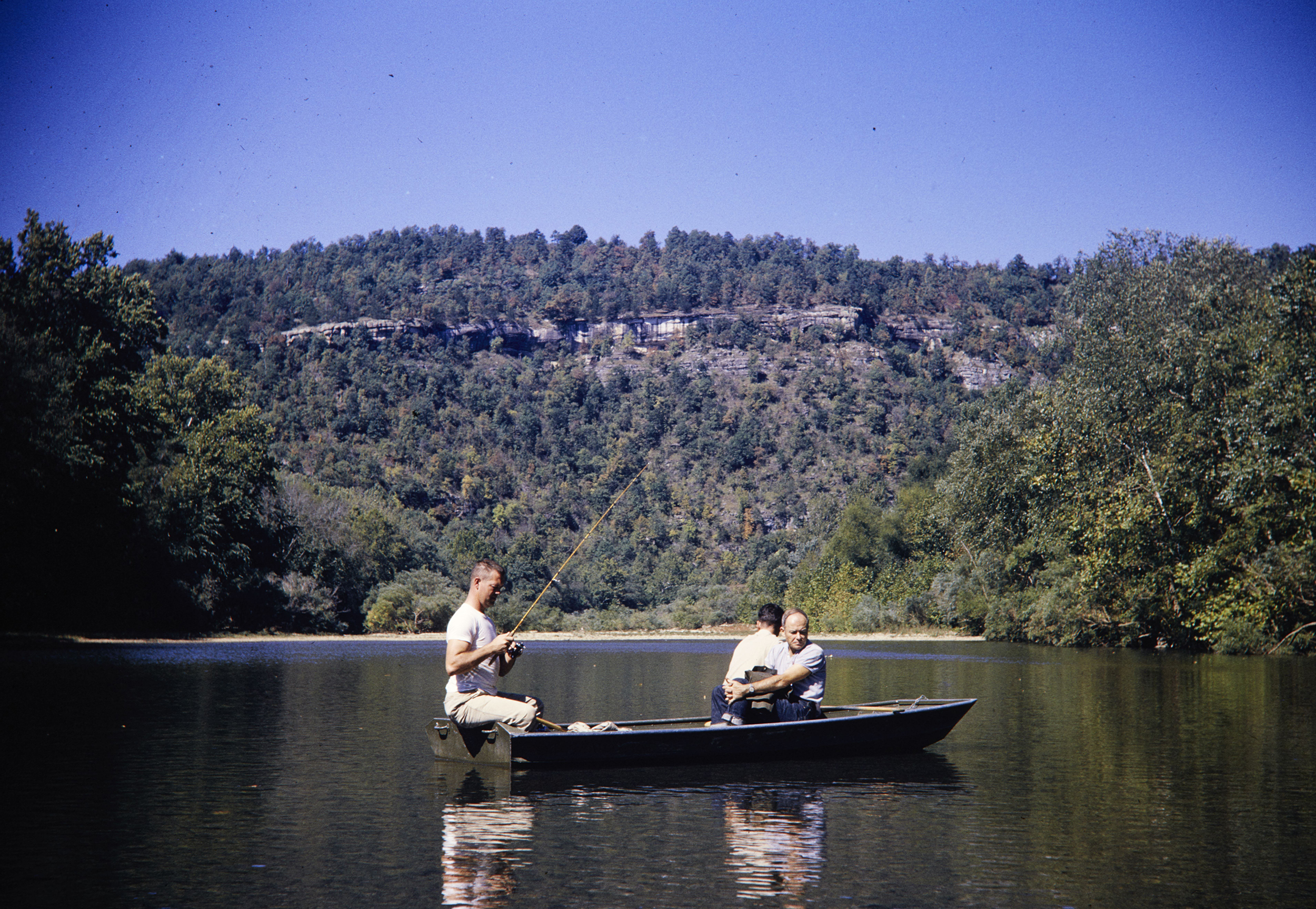 NPS personnel fishing the Buffalo National River.