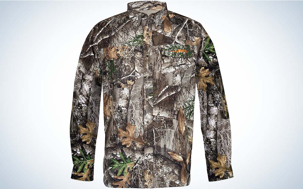 A grey and green best camo for turkey hunting
