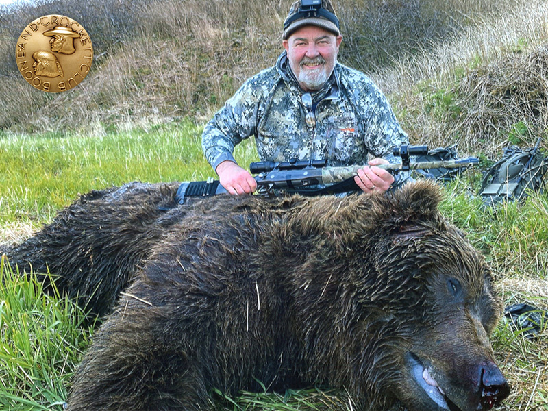 Louisiana hunter Bill Jenkins with a stud of a brown bear. 