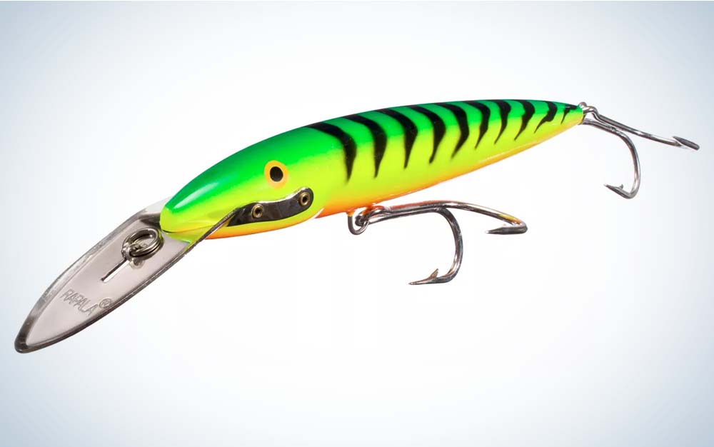A green, yellow, and silver best saltwater lure