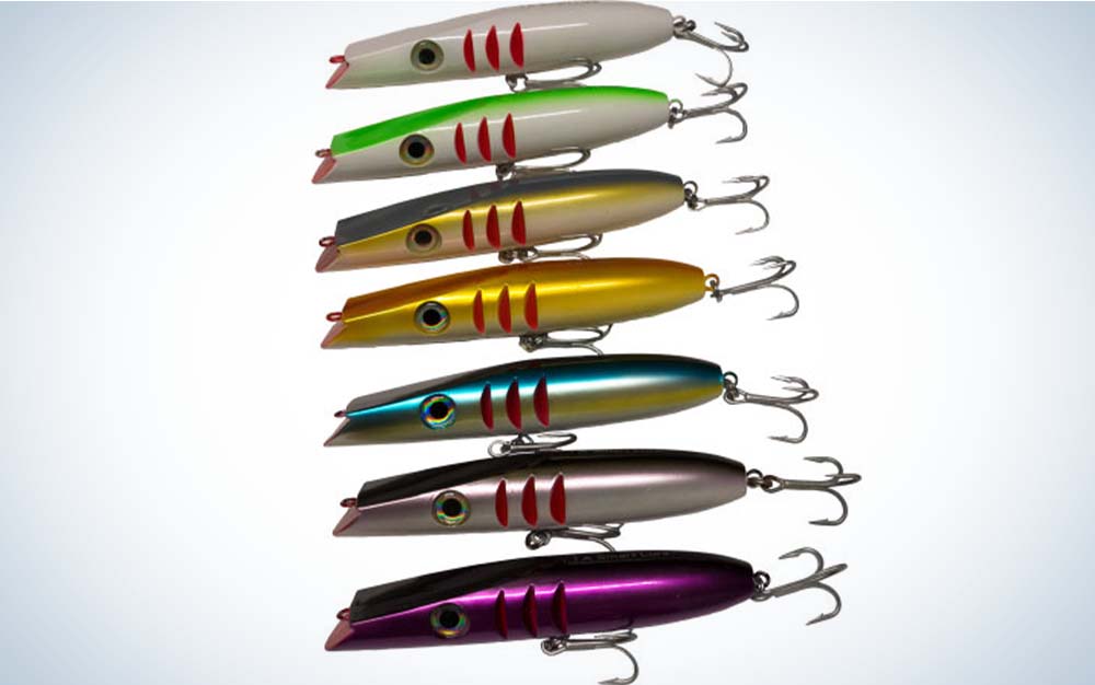 Seven multi-colored best saltwater lures