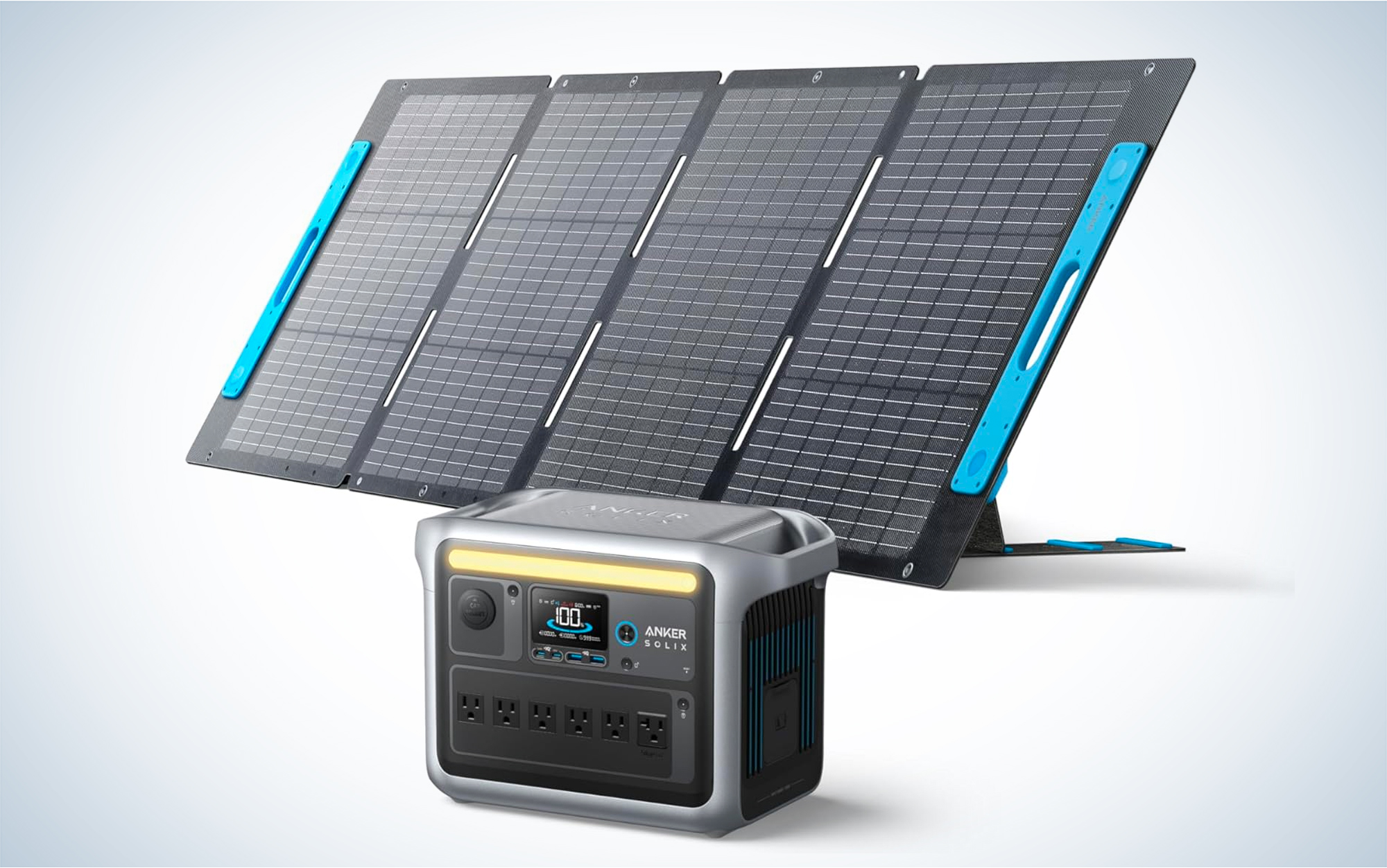Anker SOLIX F1000 power station and 200W panel