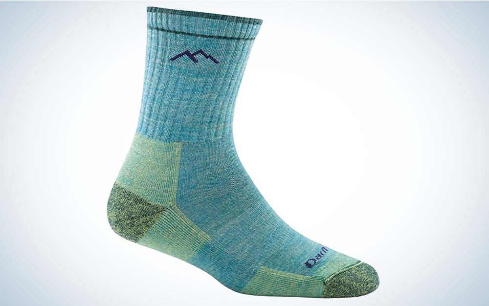 A blue best hiking sock