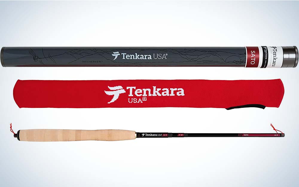 A black and red best tenkara rod kit
