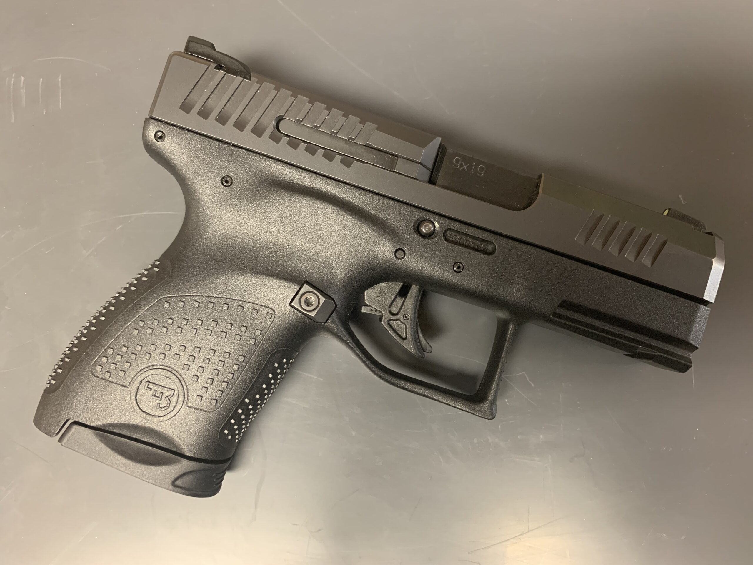 The P-10M--CZ's new micro-compact 9mm--is tiny and streamlined.