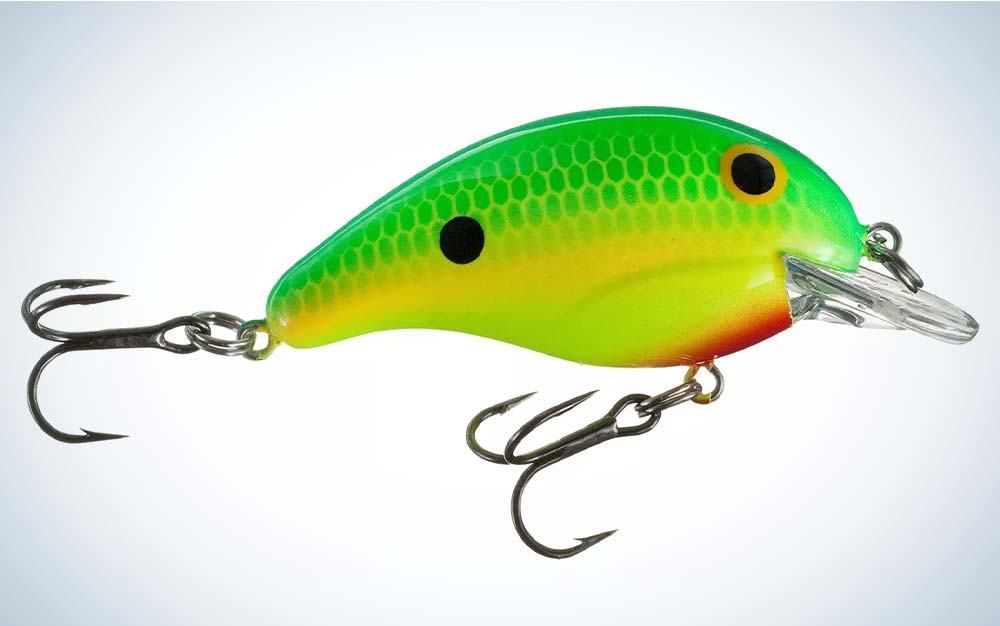 A green and yellow best bast lure for summer