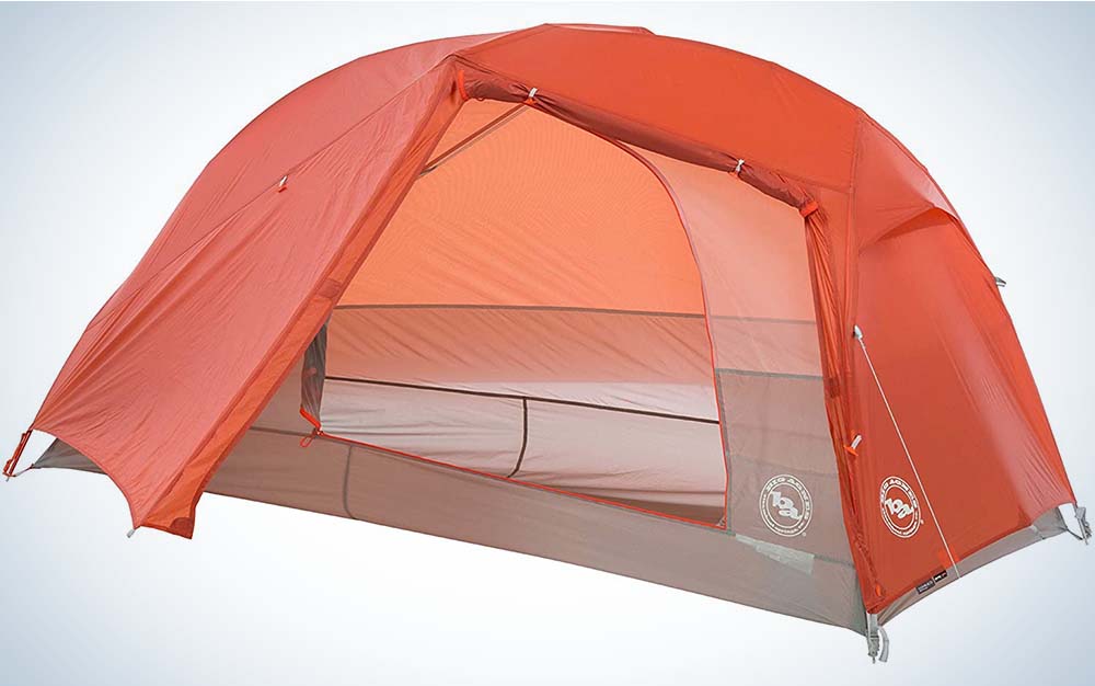 An orange dome best backpacking tent