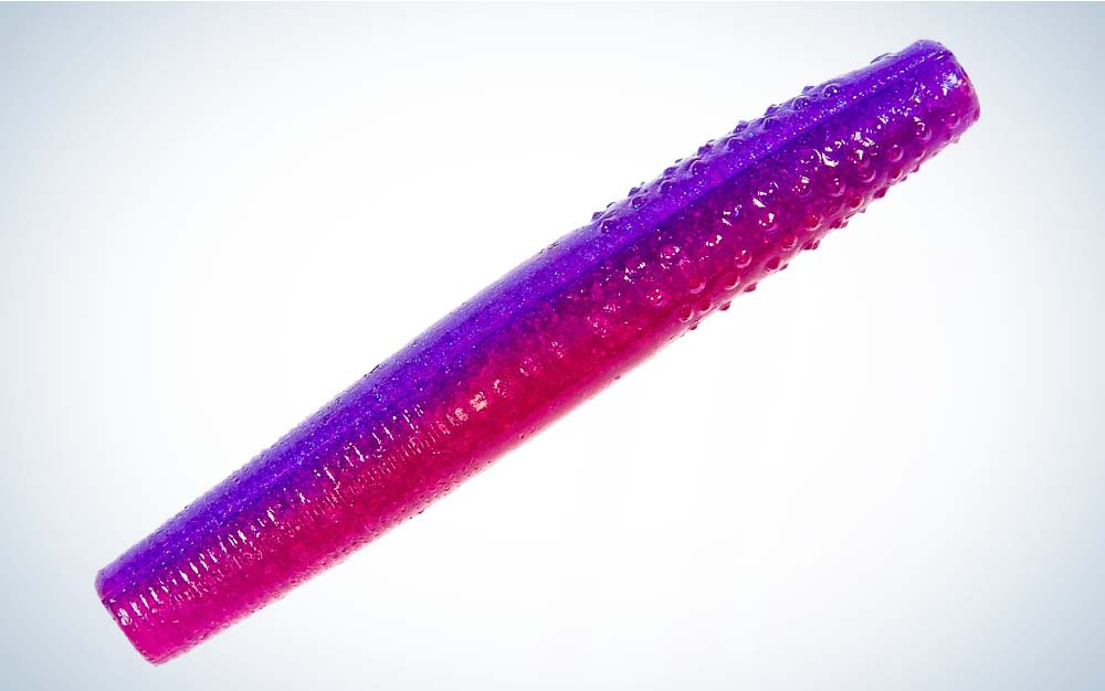 A purple and pink best bass lure for summer