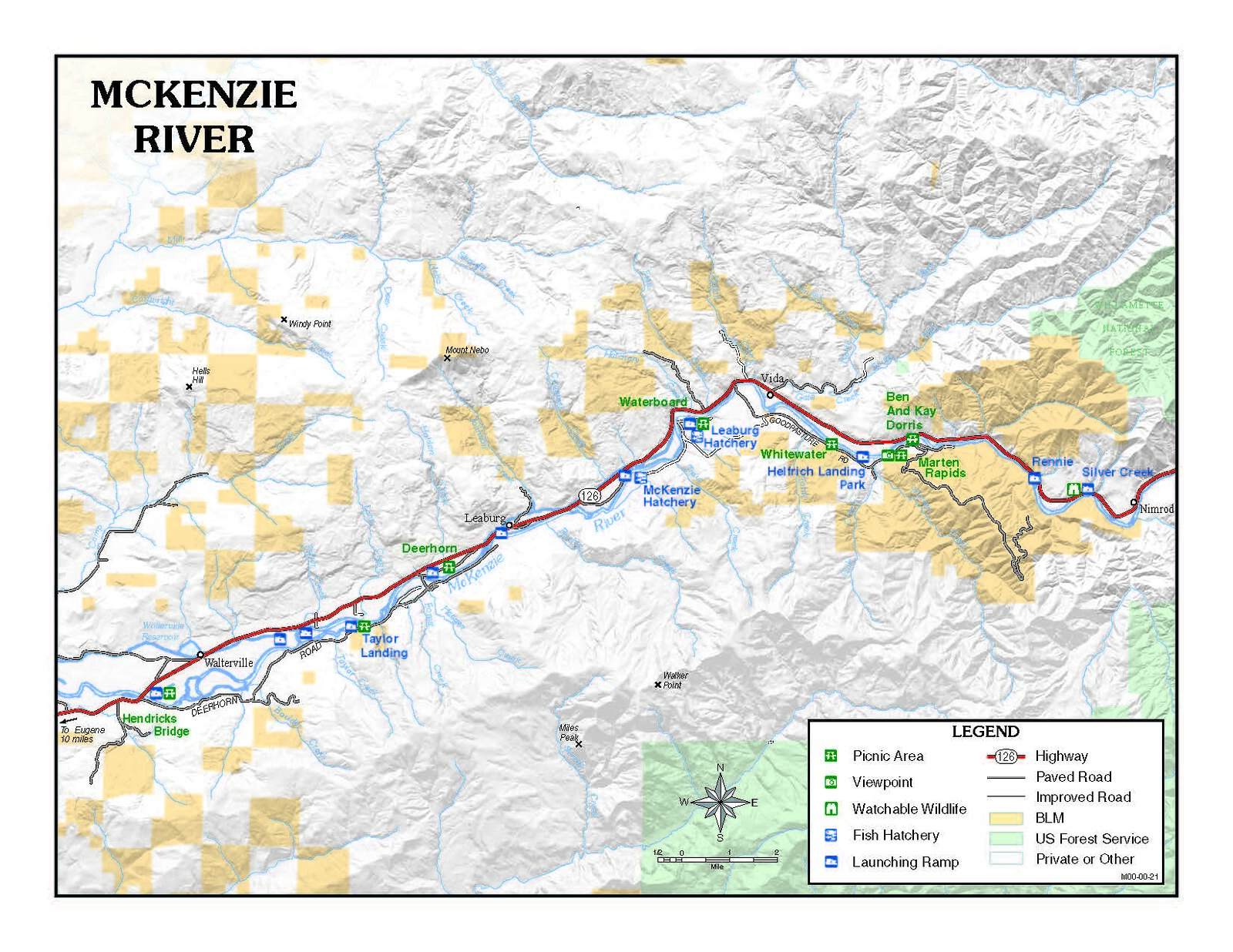 mckenzie river map BLM