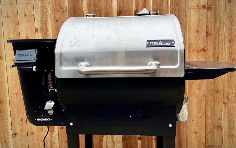 A silver and black best pellet smoker