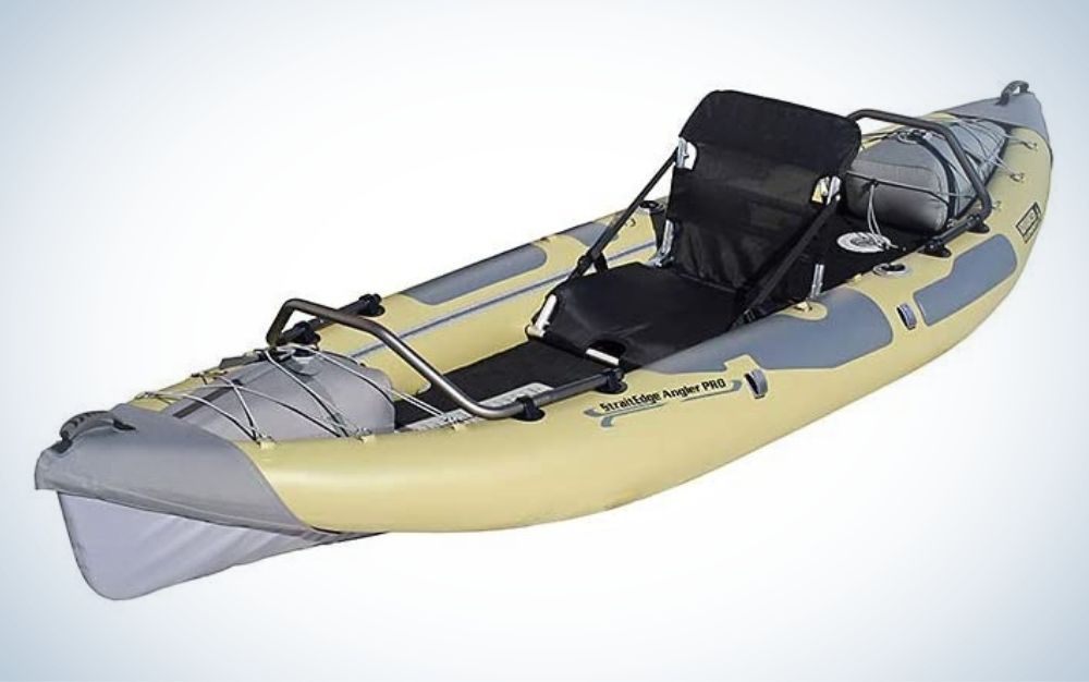 Advanced Elements StraightEdge Angler Pro is the best inflatable canoe for fishing.