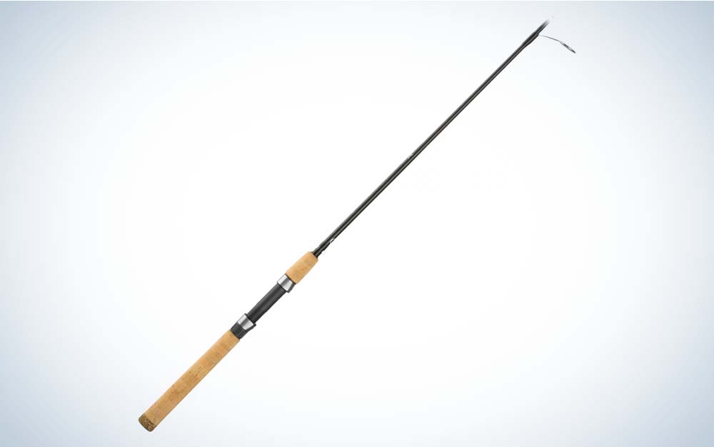 A black best saltwater rod with a cord handle