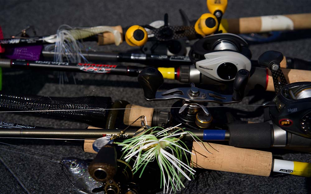 A pile of best spinnerbait rods