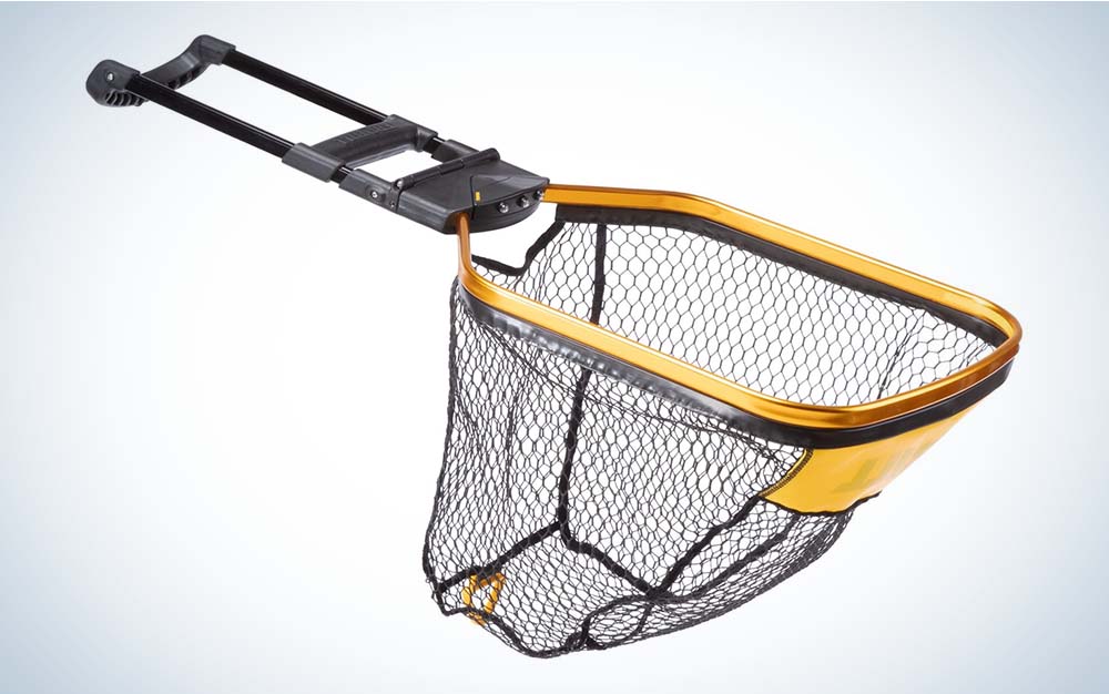 A black and yellow best kayak fishing net