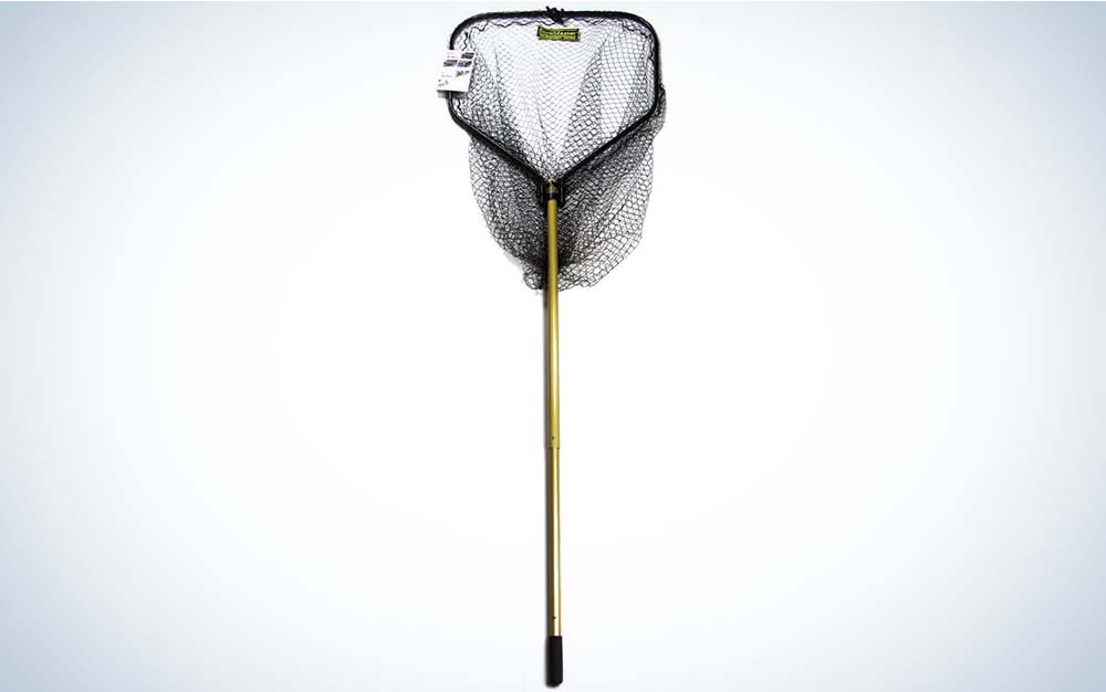 Has a huge hoop that folds in half to fit in a snag-proof carry case.