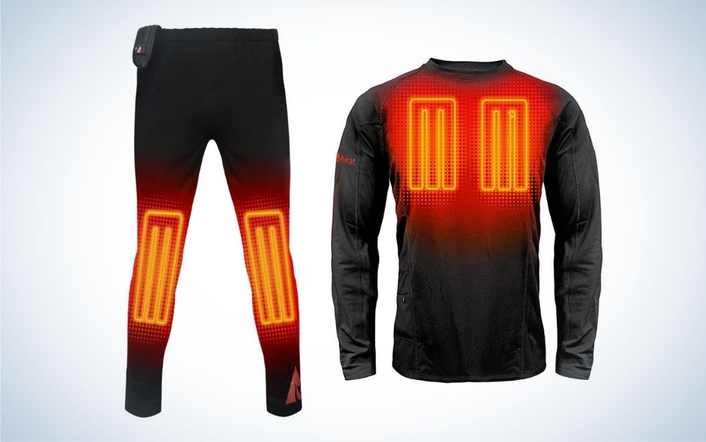ActionHeat 5V Heated Base Layer Shirt & Pants are the best heated.