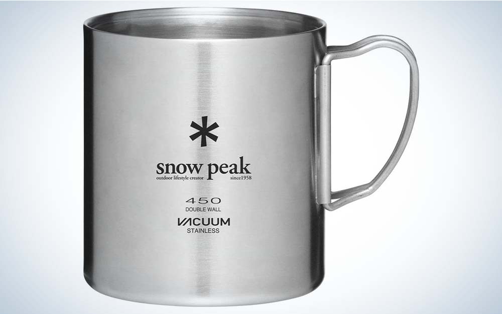 A silver best camping mug